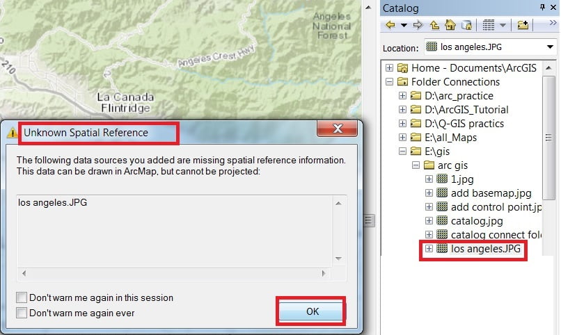 add data for image Georeference in arcgis