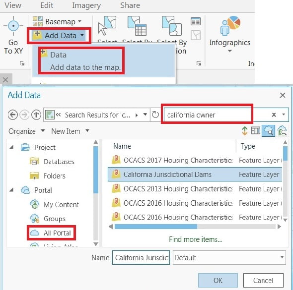 add data from ArcGIS online in ArcGIS pro