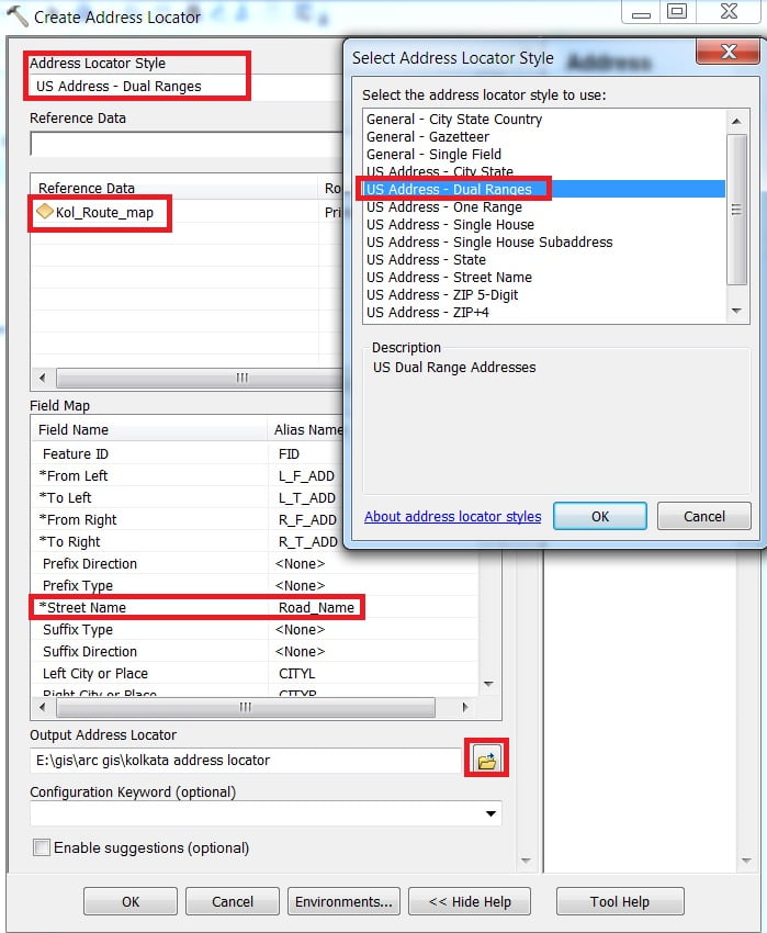 addrerss locator setting