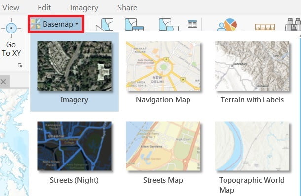 basemap in arcgis pro