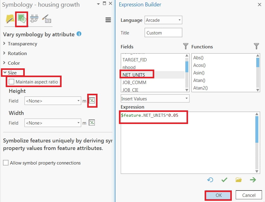 housing growth expression builder