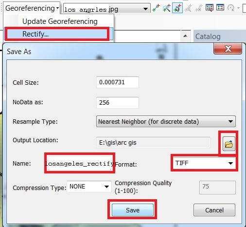 process georeference an image in arcgis