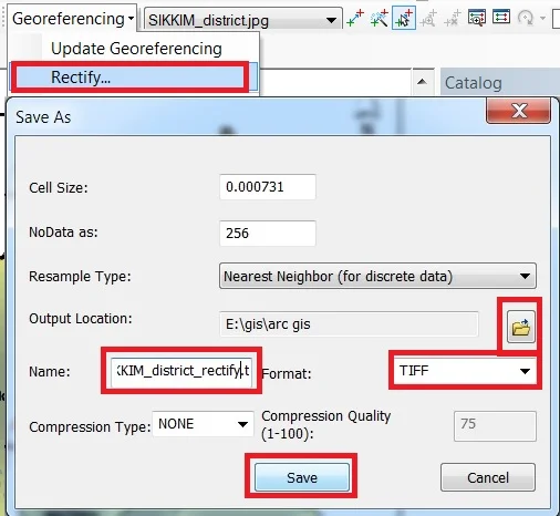 rectify in arcgis tutorial