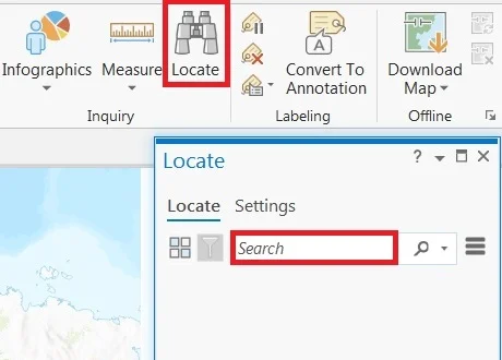 search place in arcgis pro