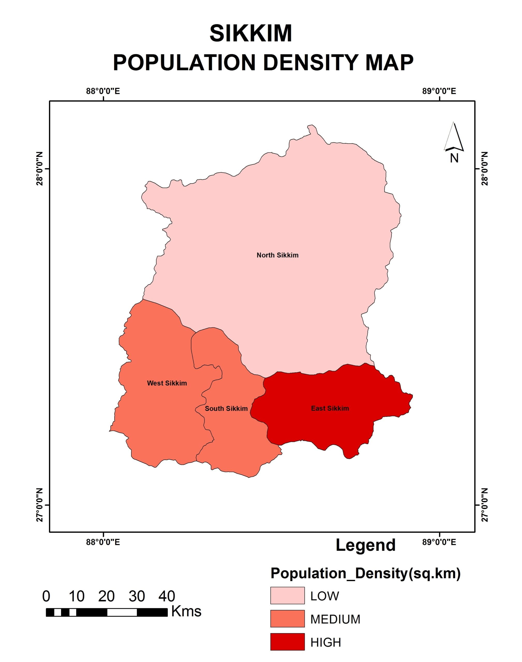 sikkim layout view arcgis- arcmap