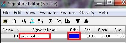 class name and color in Signature Editor