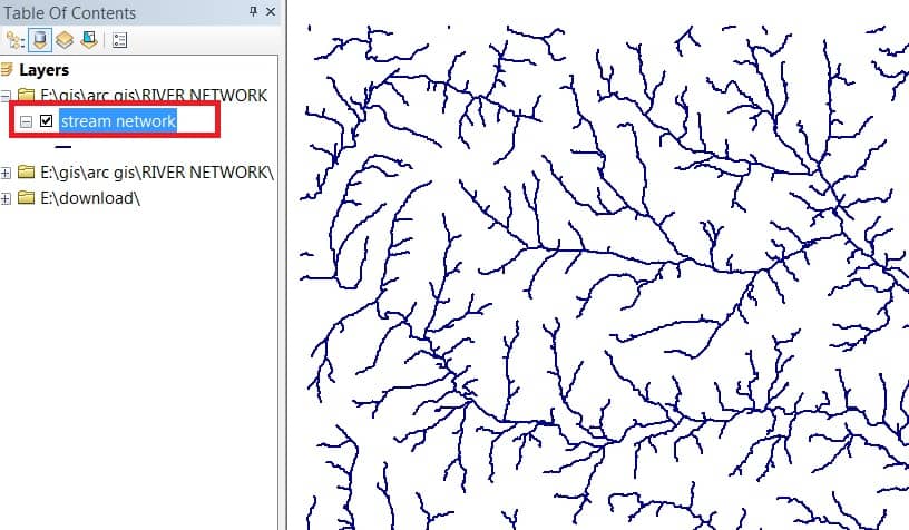 stream network result