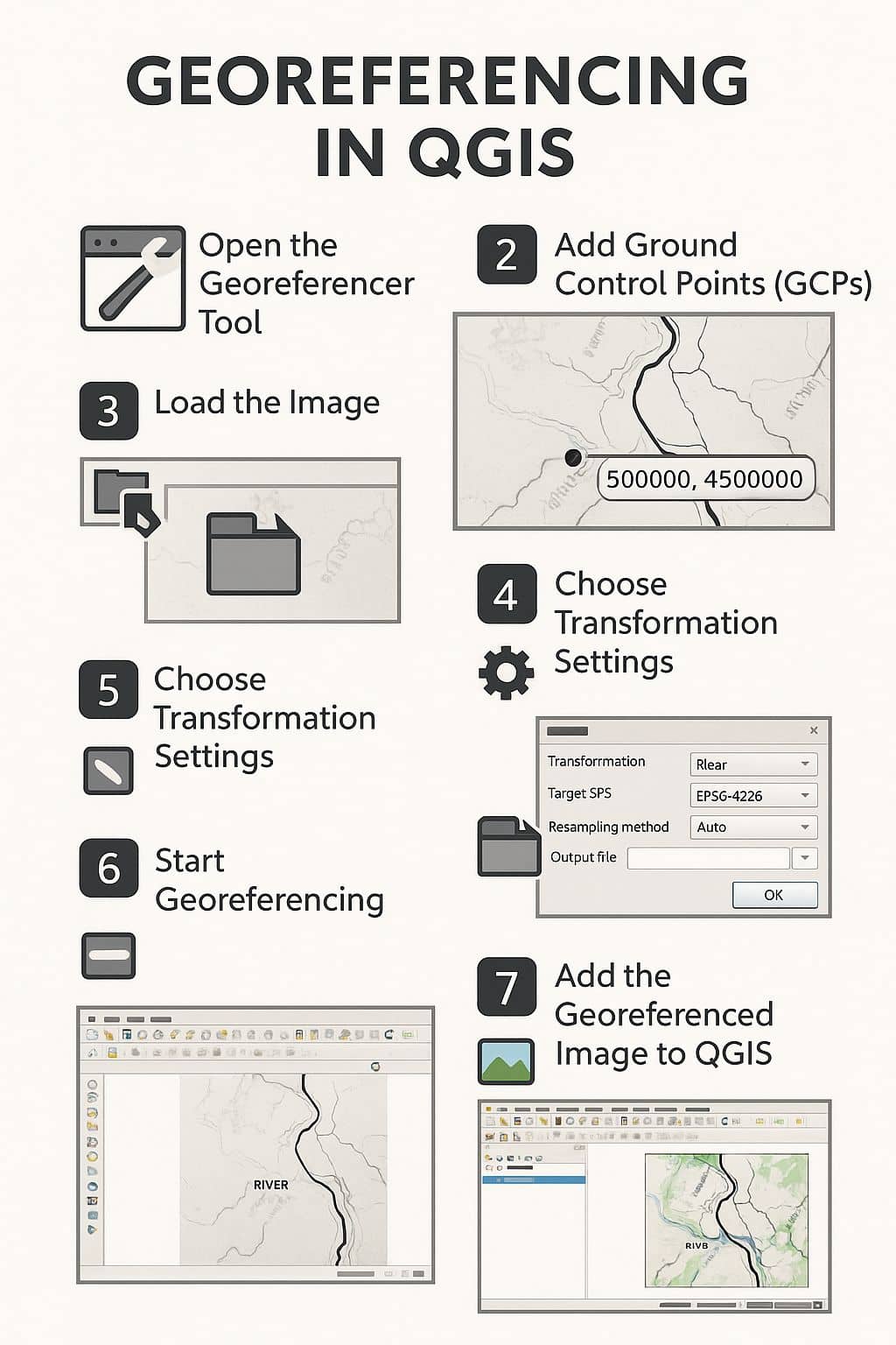 Georeferencing In Qgis Image Ground Georeferencing Gisrsstudy