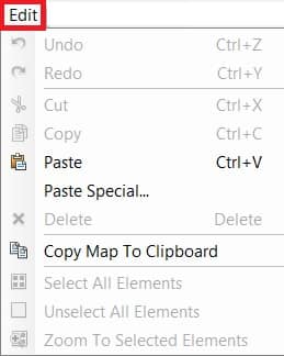 arcmap edit menu