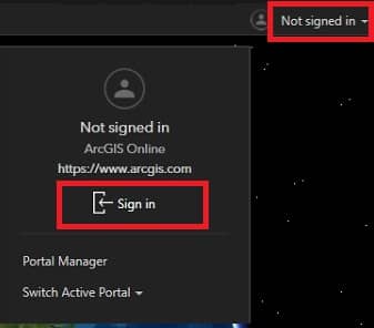 ArcGIS Earth Sign in