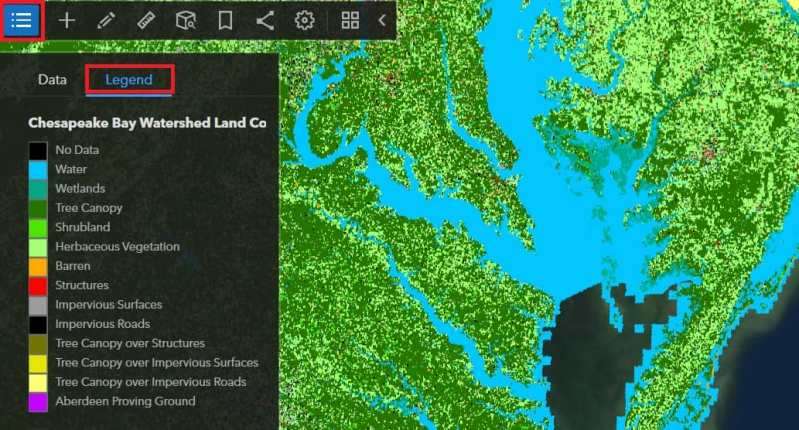 ArcGIS Earth Map Legend