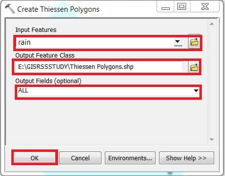 Create Thiessen Polygons