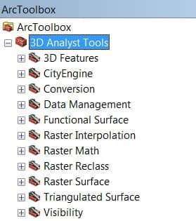 3D Analyst Geoprocessing tools