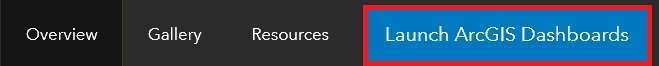 Launch ArcGIS Dashboards button