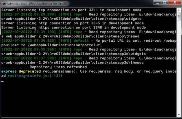 Node.js server Command Prompt