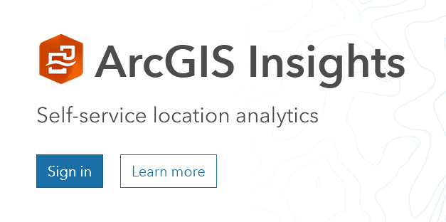 ArcGIS Insights sign in