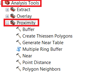 Open Proximity Analysis Tool in ArcGIS