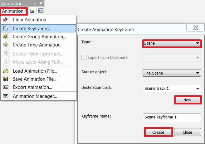 Creating a scene animation in arcgis