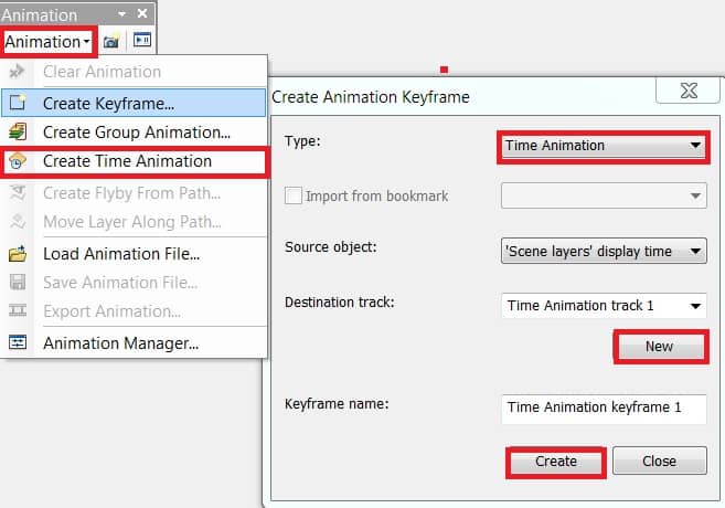 Creating a time animation in arcgis