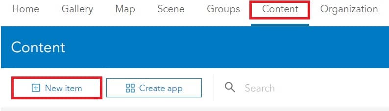 arcgis online new item