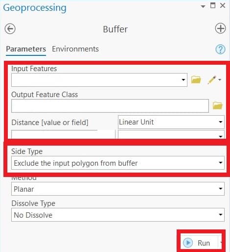 Create Buffer for Polygon in ArcGIS pro