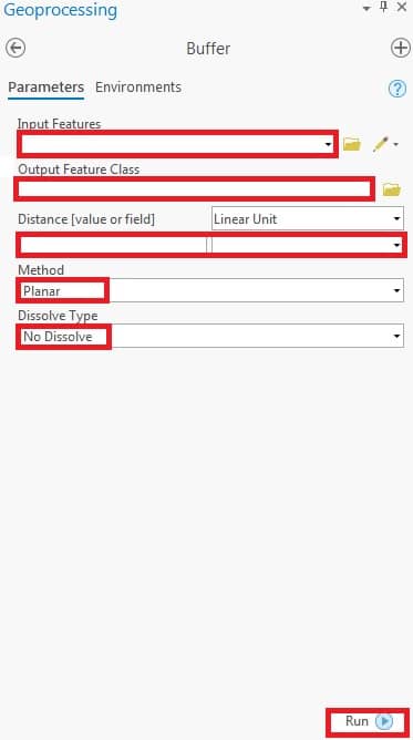 Create Buffer a Point feature in ArcGIS pro