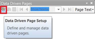 open Data Driven Pages Setup in arcgis