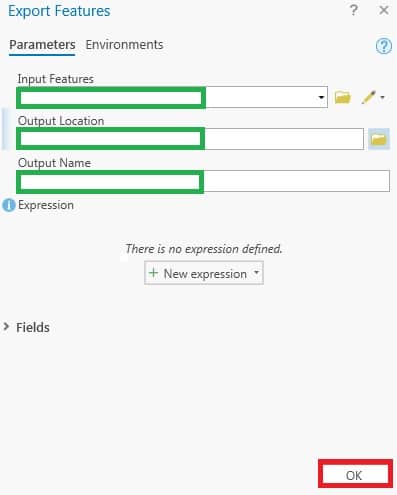 Export Features ArcGIS Pro