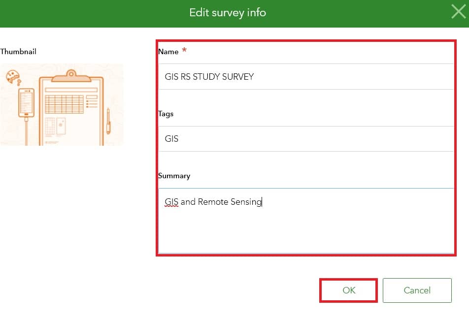 survey information