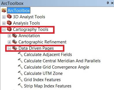 open Data Driven Pages Tools in ArcGIS