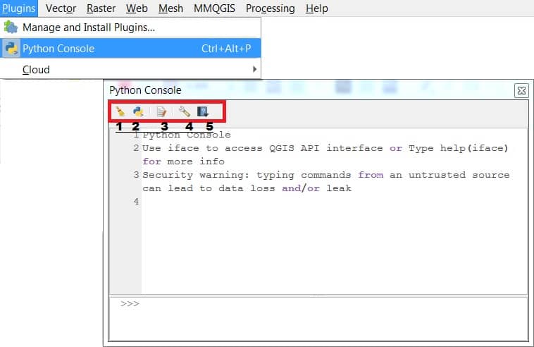 QGIS Python Console