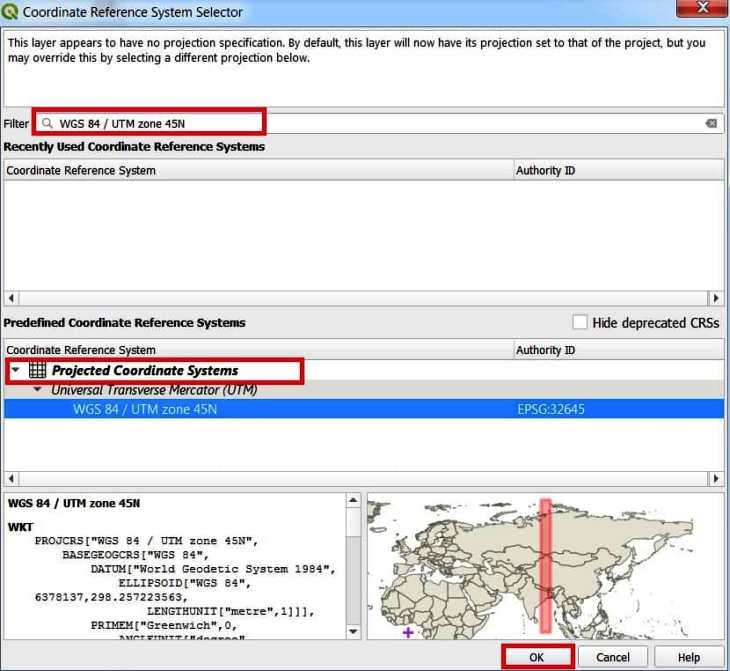 Reproject Layer in QGIS