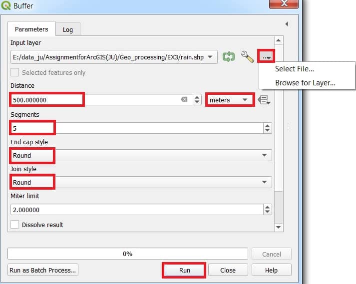 Create Buffer in QGIS