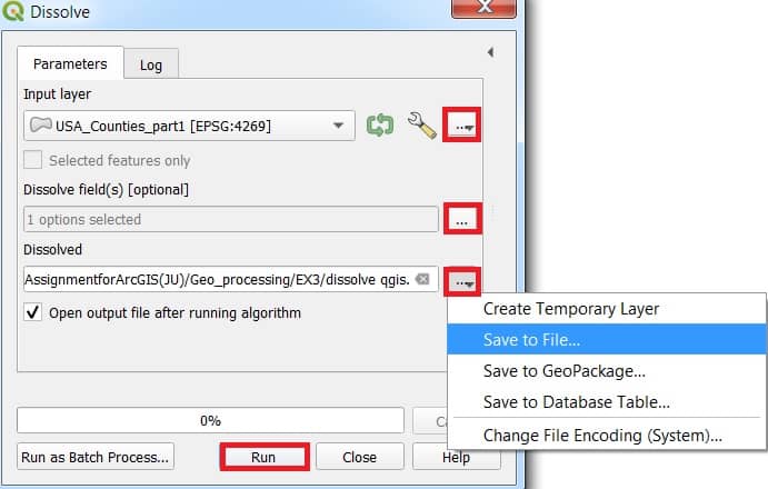 Create Dissolve in QGIS