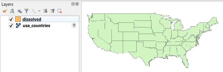 Dissolve Polygon in QGIS