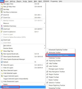QGIS Data Source Manager Toolbar - GISRSSTUDY