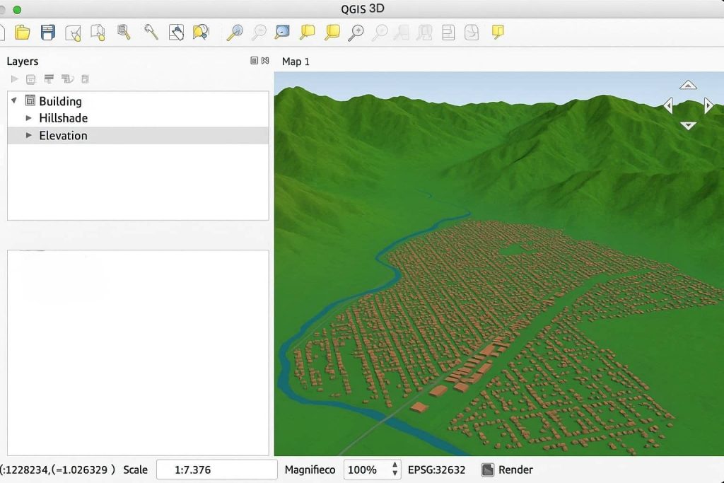 QGIS 3D Map view