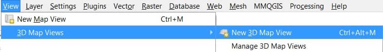 open 3d view qgis