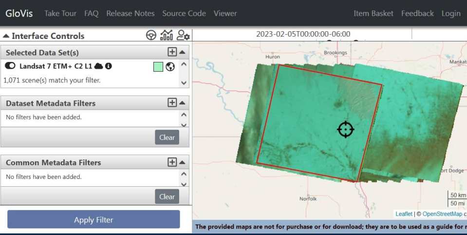 Remote Sensing Data for USGS Global Visualization Viewer