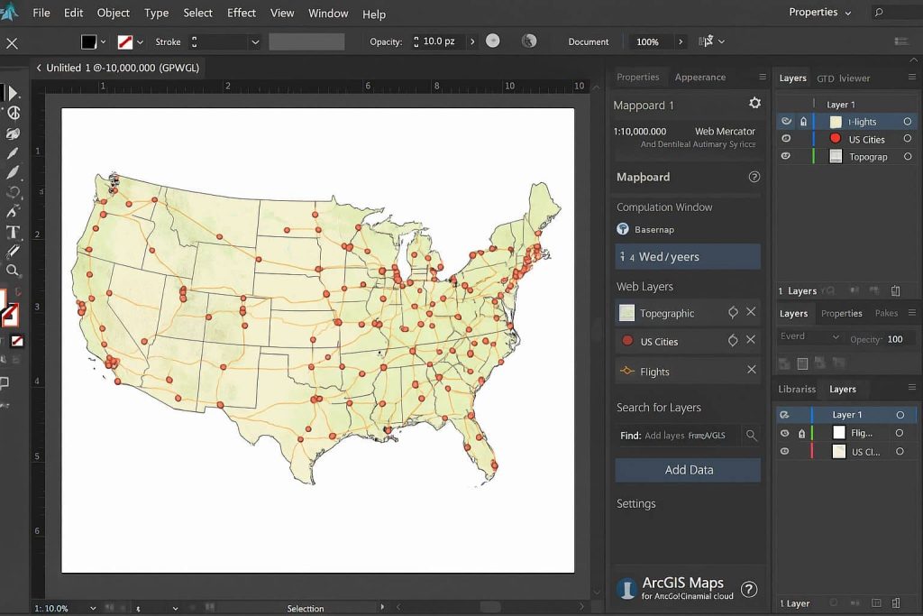 ArcGIS maps for adobe creative cloud