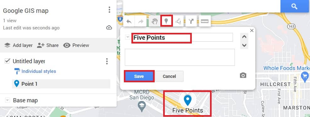 Add places to your google map