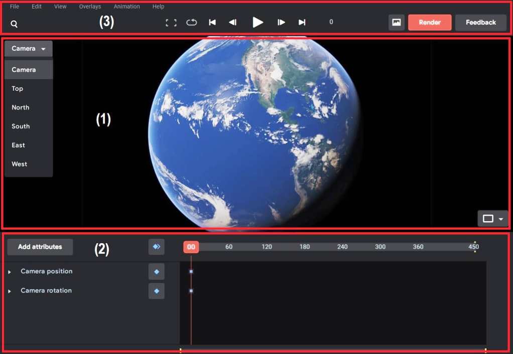 earth studio interface