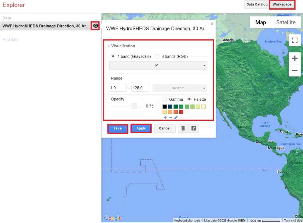 Google Earth Engine workspace