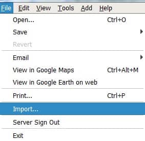 Import Data into Google Earth