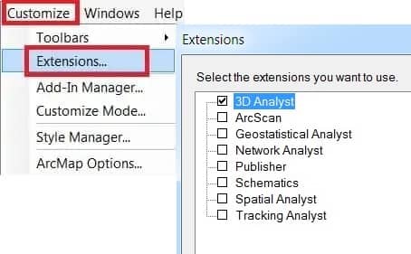 Enable ArcGIS 3d analyst extension