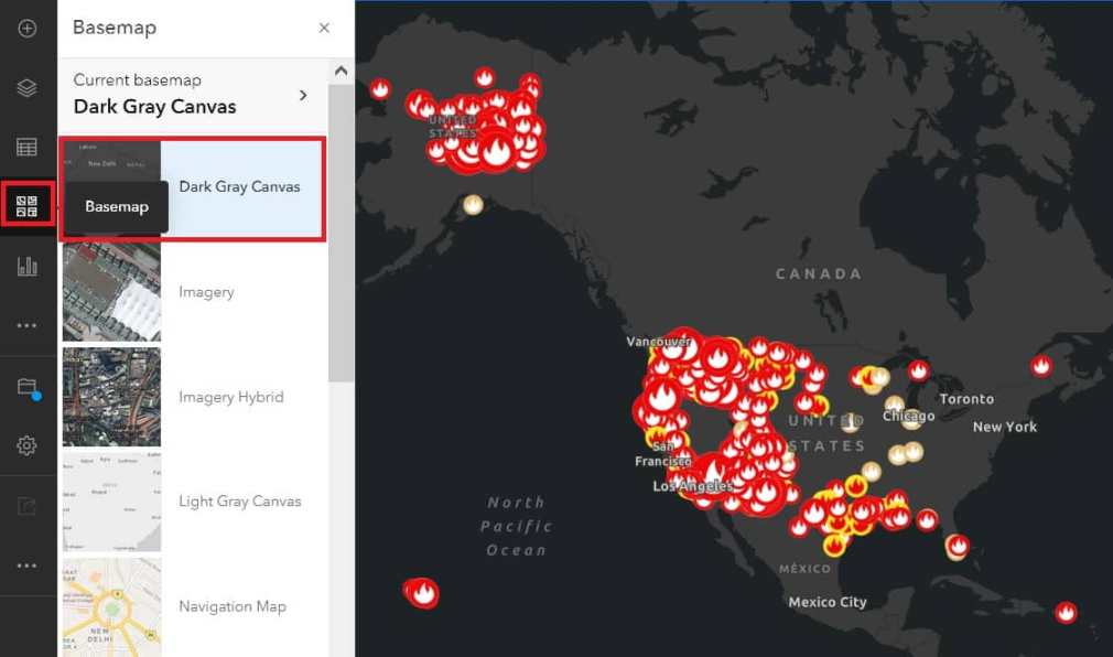 ArcGIS Fire Map - ArcGIS Wildfires-USA Wildfire Activity - GISRSStudy