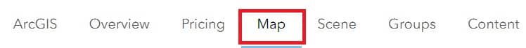 arcgis online map tab