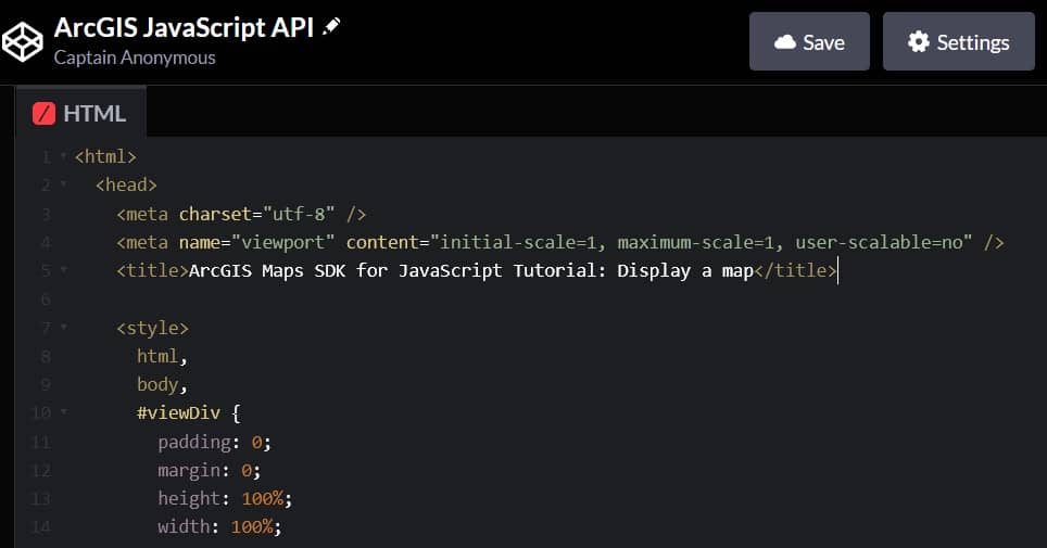 ArcGIS API for Javascript Display a Map