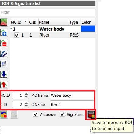 Save temporary ROI to training input