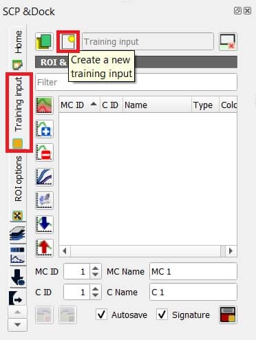  Create a training input  for Supervised Image Classification in qgis